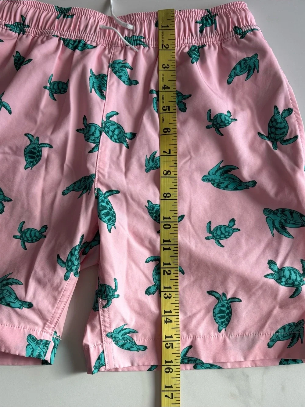 Crewcuts Boys turtles swim trunk sz 16 pink green - Picture 6 of 7